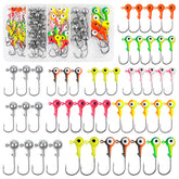 Bold 75-piece fishing jig heads set in assorted colors
